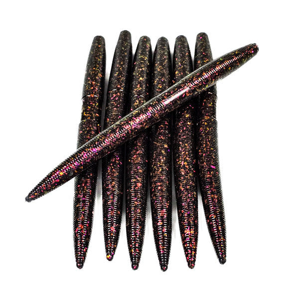 VooDoo Flame 5" Stick Worm Premium Series (7pk) - 99 Strikes Fishing Co