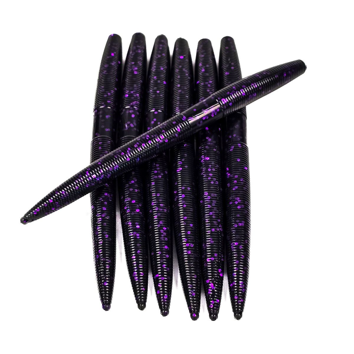Purple Blackout 5" Stick Worm (6pk)