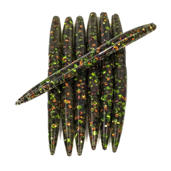 Camo 5" Stick Worm (6pk) - 99 Strikes Fishing Co