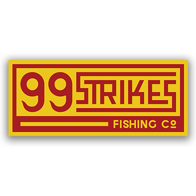 Two (2) - 99 Strikes Retro Logo Stickers – 99 Strikes Fishing Co