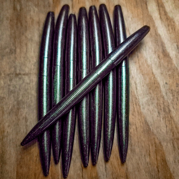 Avocado Wine Color Shifting 5" Stick Worm (8pk) - 99 Strikes Fishing Co