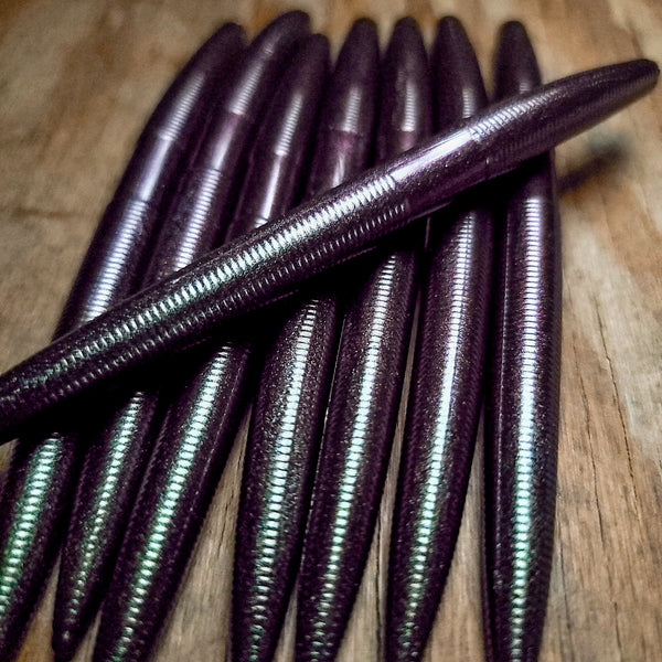 Avocado Wine Color Shifting 5" Stick Worm (8pk) - 99 Strikes Fishing Co