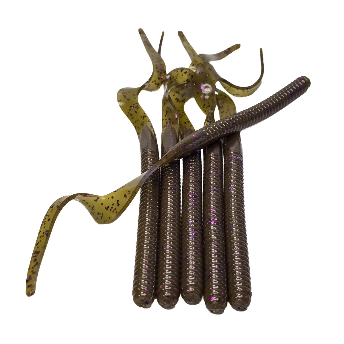 THE REAL Green Pumpkin Purple 10" Ribbon Tail (6pk)