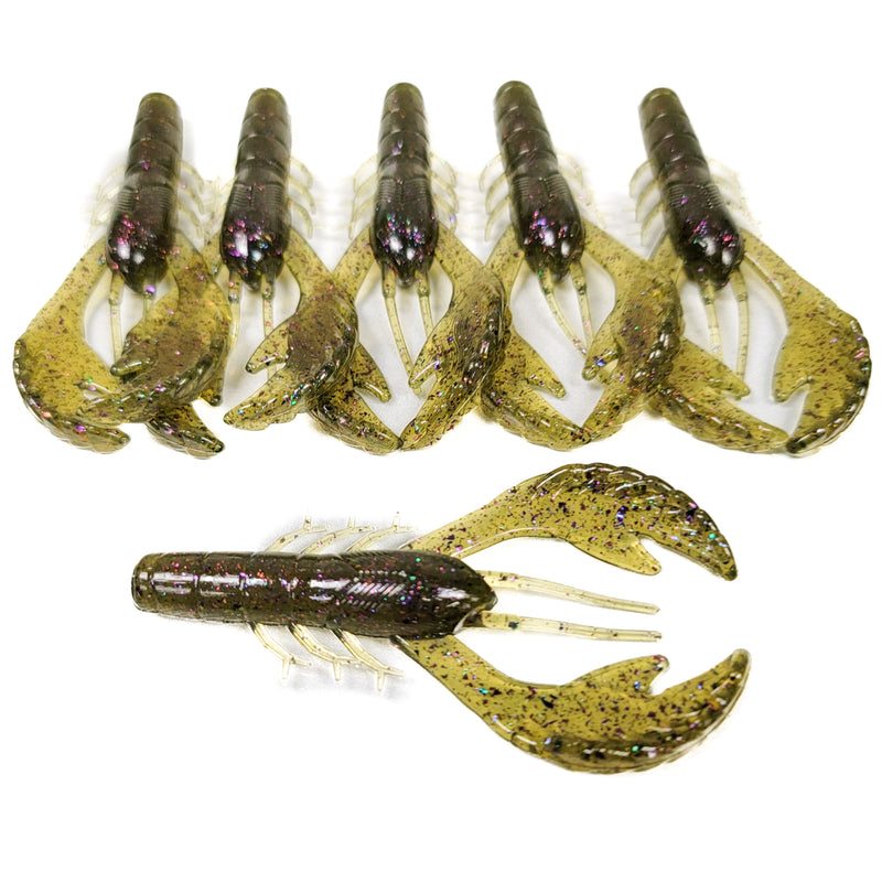 VooDoo Dark Melon Sorcery Rebel Craws Premium Series (6pk) - 99 Strikes Fishing Co