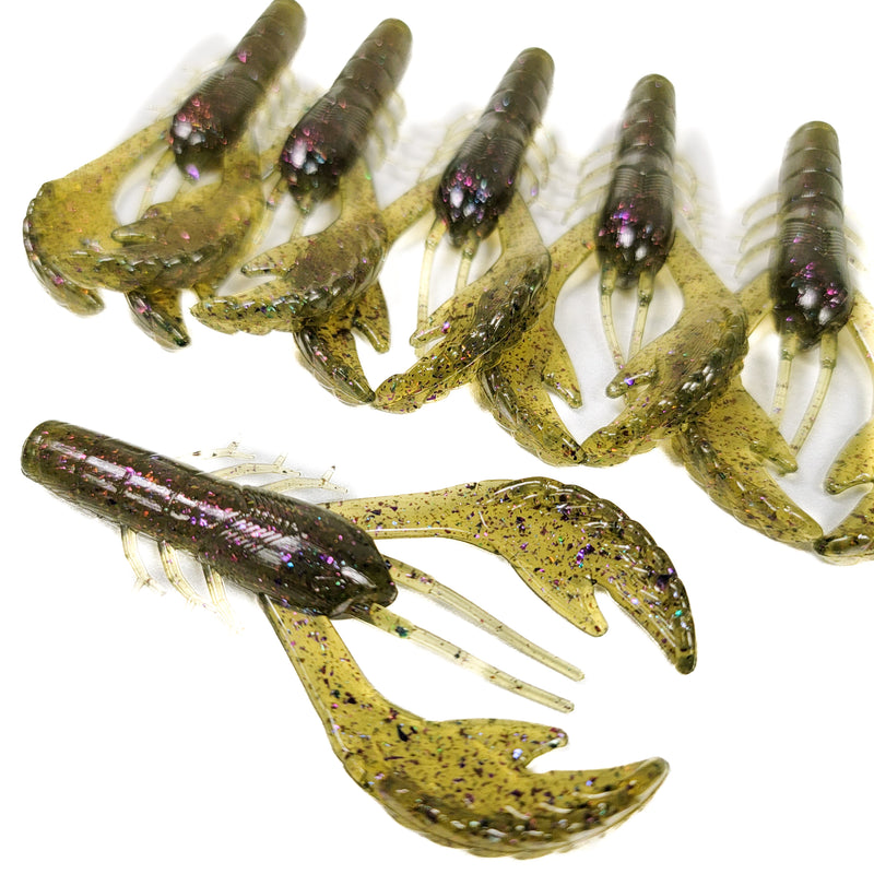 VooDoo Dark Melon Sorcery Rebel Craws Premium Series (6pk) - 99 Strikes Fishing Co