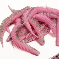 Bubblegum Shine 3" Ribbed Worm (15pk)