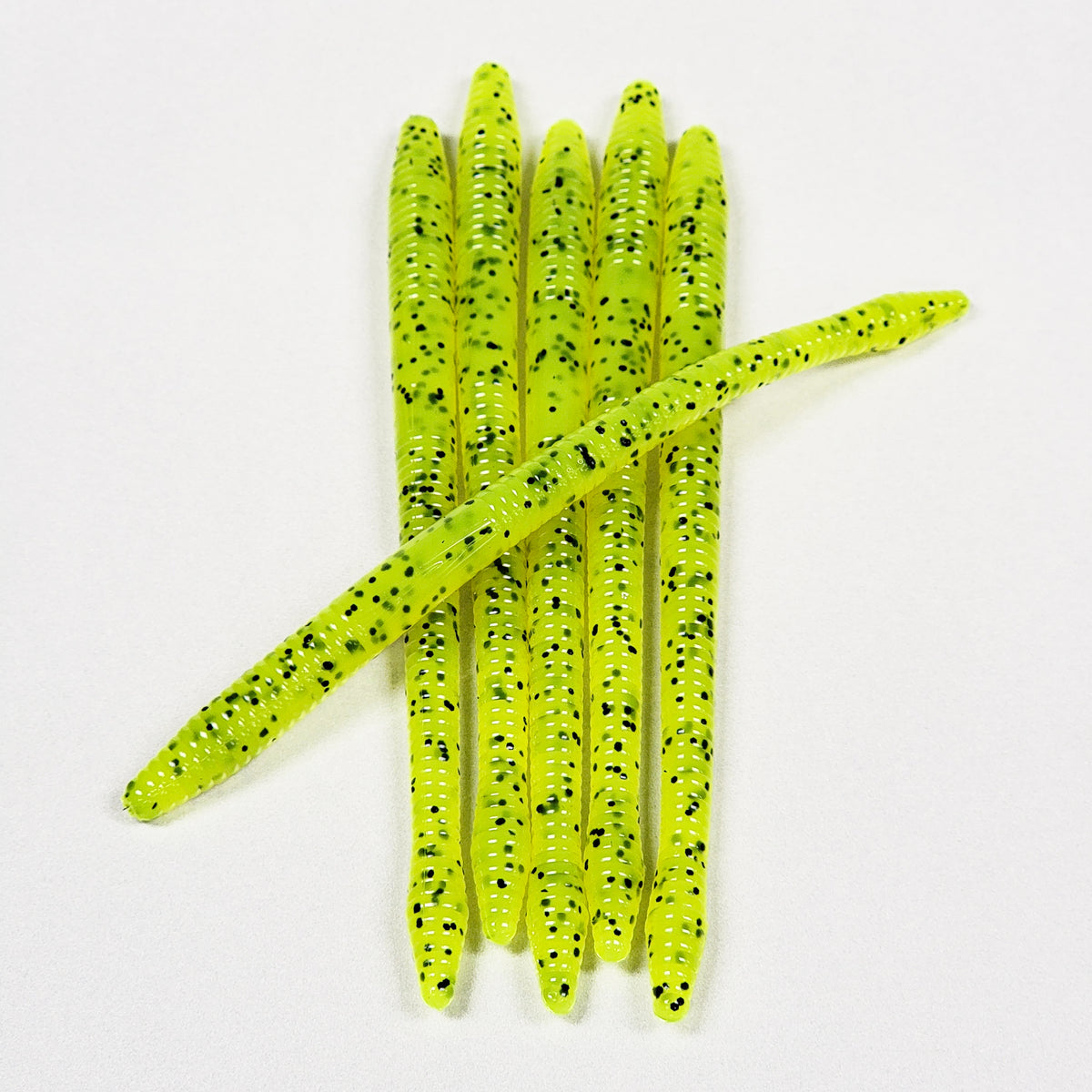 Chartreuse Pepper 6.25" Diamond Tail Worm (6pk)