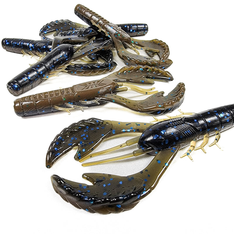 Green Pumpkin Black Blue 3.4" Rebel Craw (6pk)