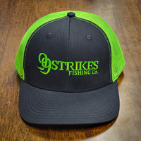 99 Strikes Neon Yellow Green Snapback Hat - 99 Strikes Fishing Co