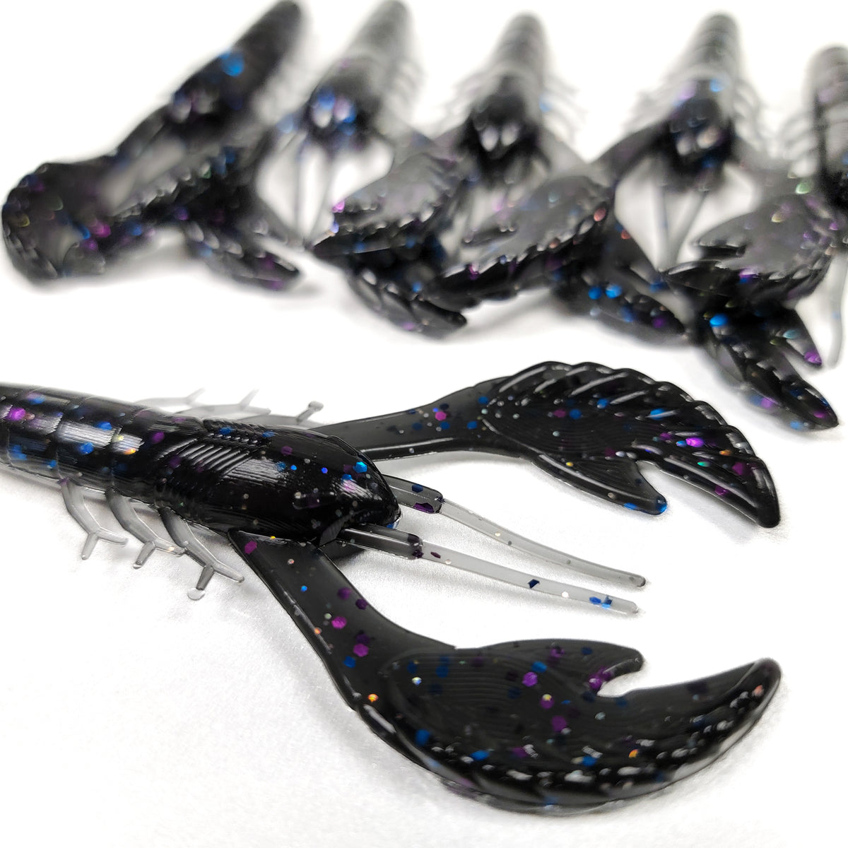 Dark Demon 3.4" Rebel Craws (6pk) - 99 Strikes Fishing Co