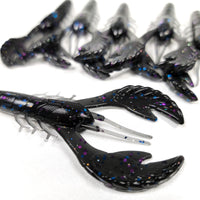Dark Demon 3.4" Rebel Craws (6pk) - 99 Strikes Fishing Co