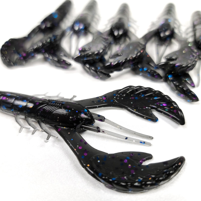 Dark Demon 3.4" Rebel Craws (6pk) - 99 Strikes Fishing Co