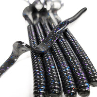 Dark Demon 10" Ribbon Tail Worm (6pk) - 99 Strikes Fishing Co