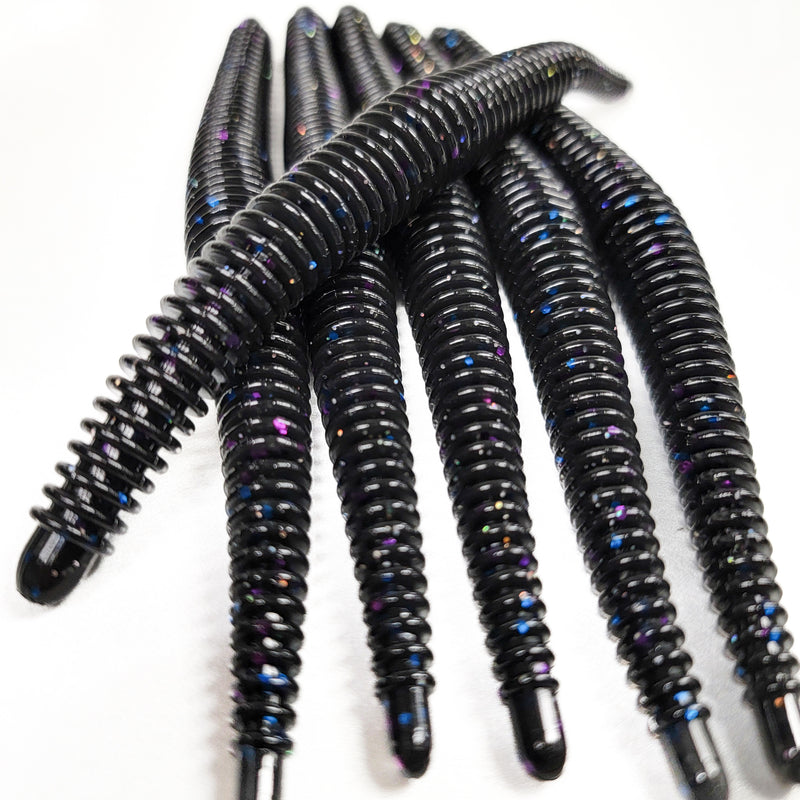 Dark Demon 6" Ribbed Worm (6pk)