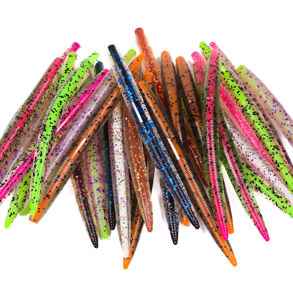 Assorted Core Shot Stick Worm Pack (6pk) - 99 Strikes Fishing Co