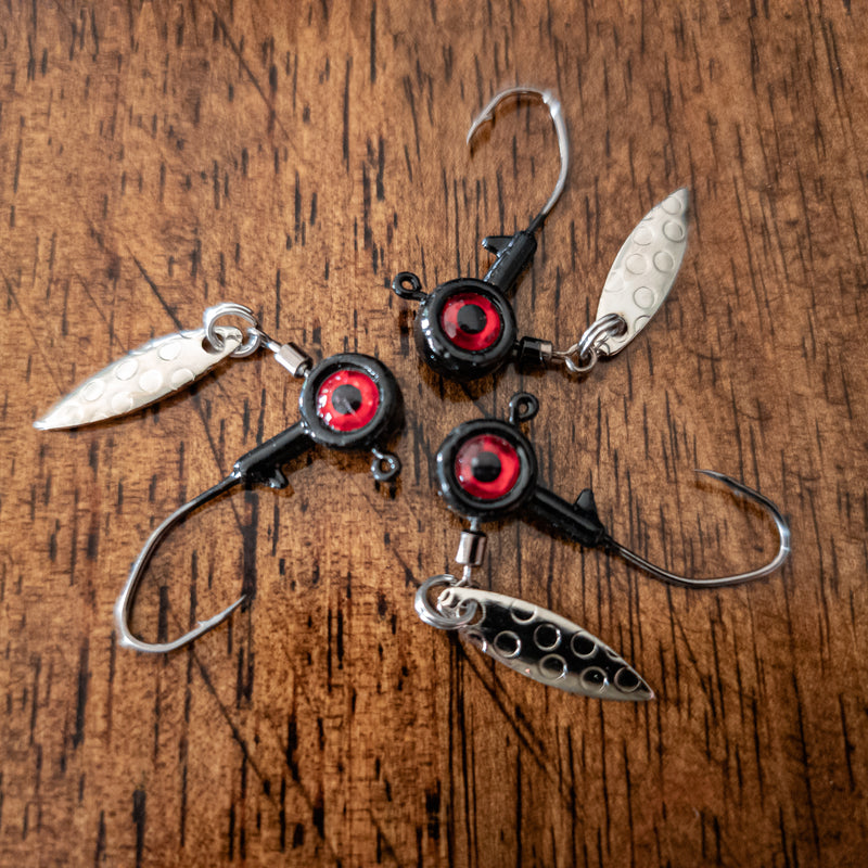 Red Eye Jig Head with Underspin 1/8oz (3pk)