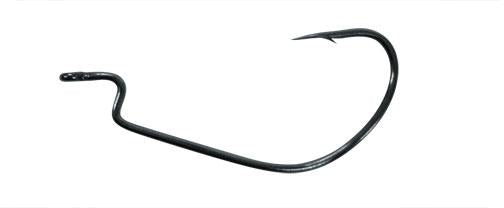 Owner J Hook Extra Wide Bend Size 4/0 Black Chrome 5pk