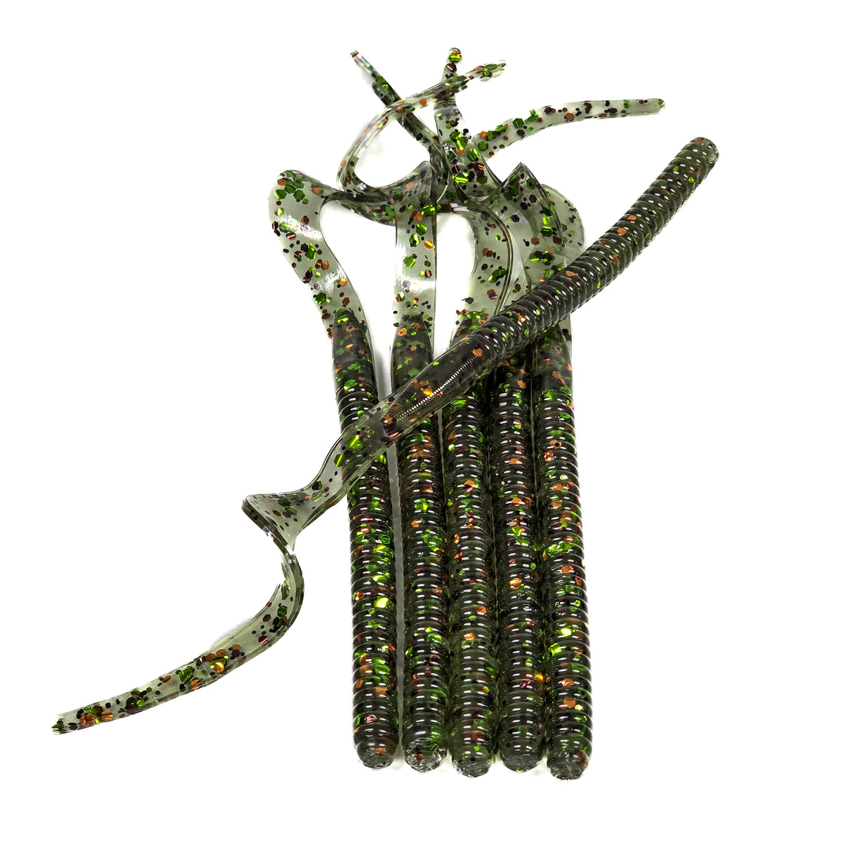Camo 10" Ribbon Tail Worm (6 pk)