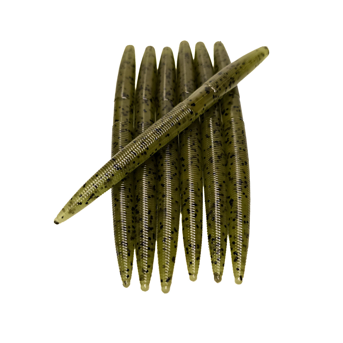 Watermelon Pumpkin 5" Stick Worm (6pk) - 99 Strikes Fishing Co