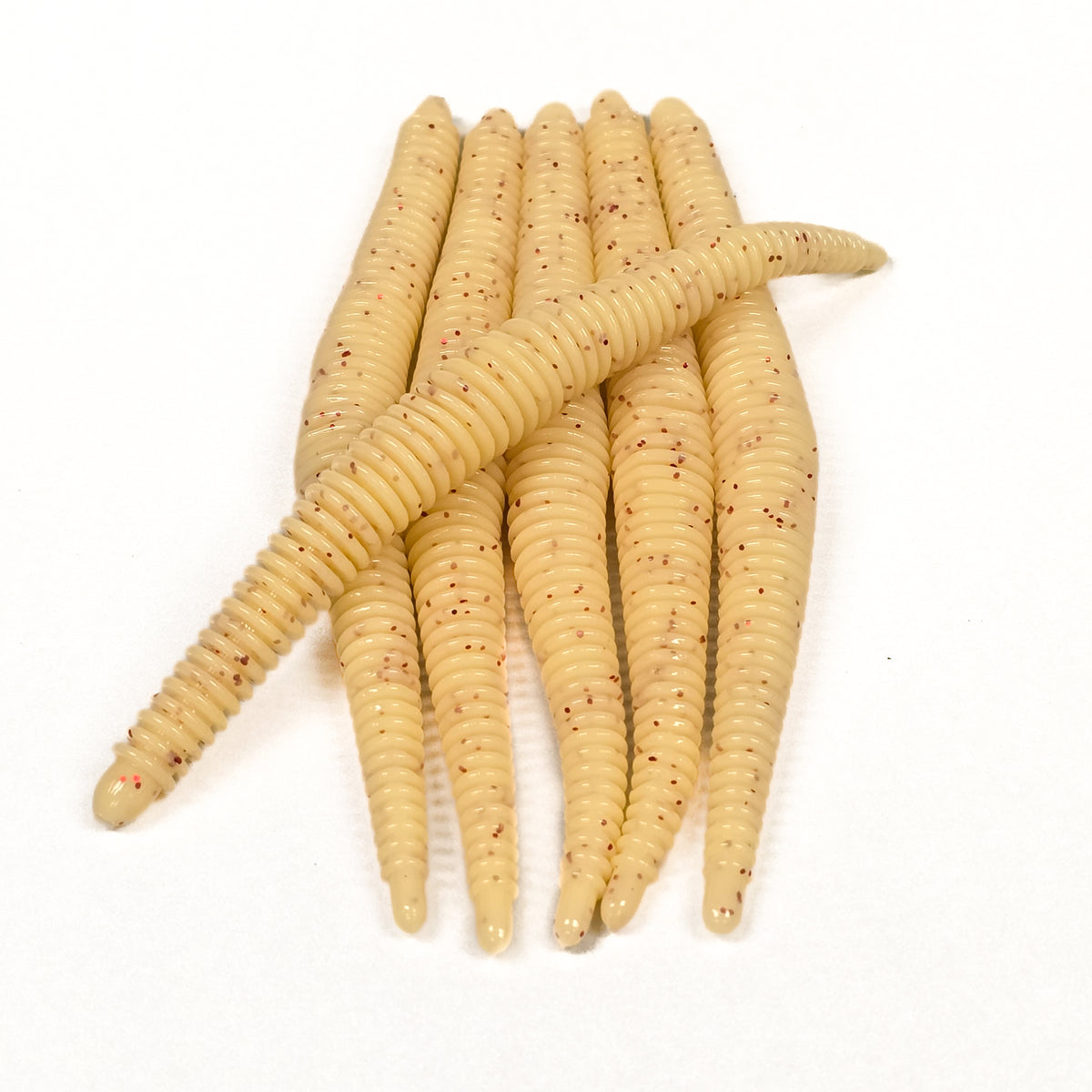 Bone Blood 6" Ribbed Worm (6pk)