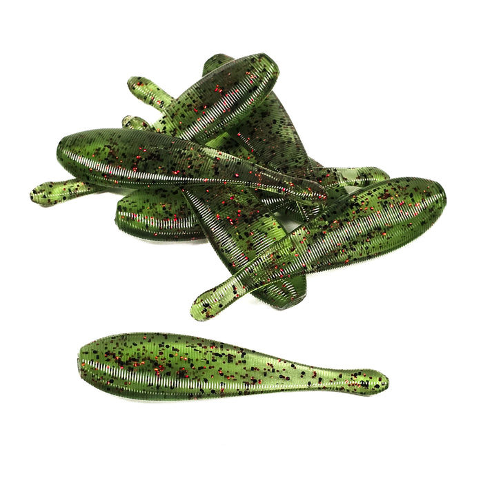 Watermelon Red Ned Leech (8pk) - 99 Strikes Fishing Co