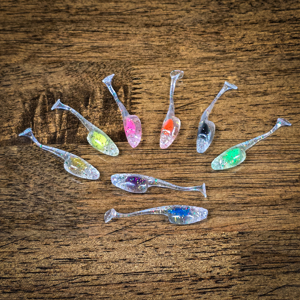 bulk squish fishing lures 2" Bubble Gut Paddle Minnow (20pk) – 99 Strikes Fishing Co