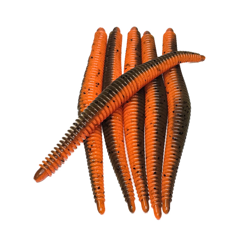 Bama 6" Ribbed Worm (6pk) - 99 Strikes Fishing Co