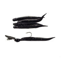 2.7" Ribbed Worm (5pk) with One 1/8oz Ripple Rush Jig Head