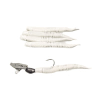 2.7" Ribbed Worm (5pk) with One 1/8oz Ripple Rush Jig Head