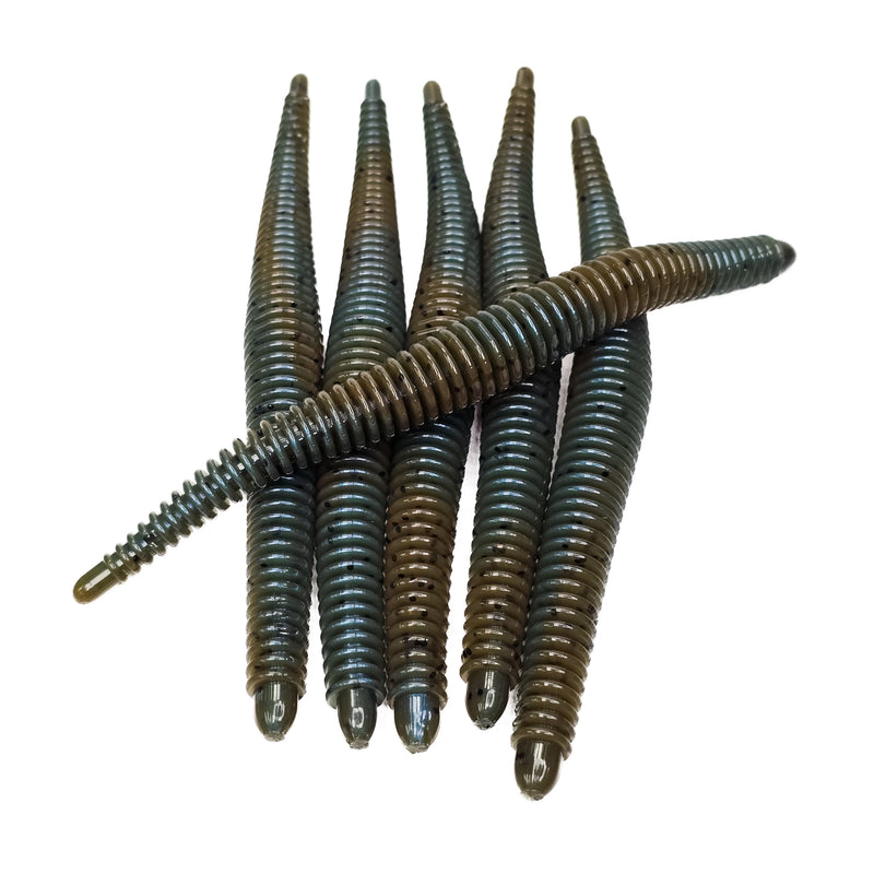 Muddy Smurf 6" Ribbed Worm (6pk) - 99 Strikes Fishing Co