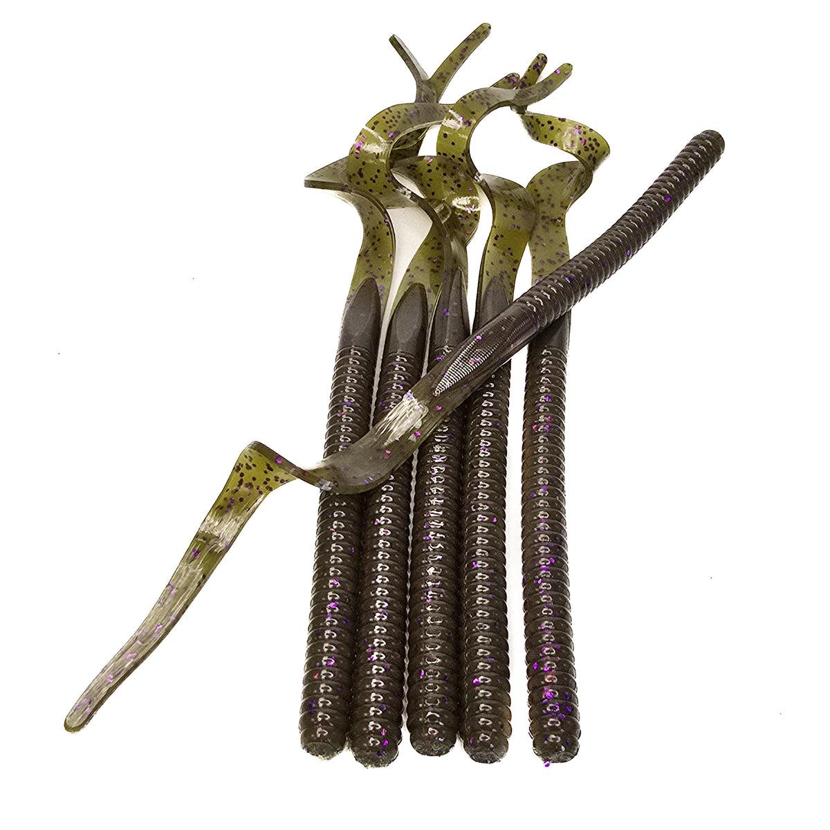 THE REAL Green Pumpkin Purple 10" Ribbon Tail (6pk)