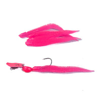 2.7" Ribbed Worm (5pk) with One 1/8oz Ripple Rush Jig Head