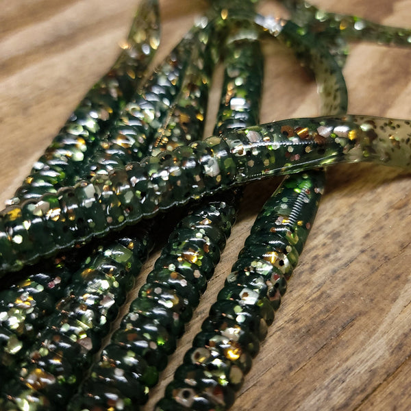 10" Camo Ribbon Tail Worm (6 pk) - 99 Strikes Fishing Co