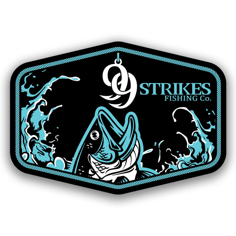 Two (2) - 99 Strikes Fish Jumping Logo Sticker - 99 Strikes Fishing Co