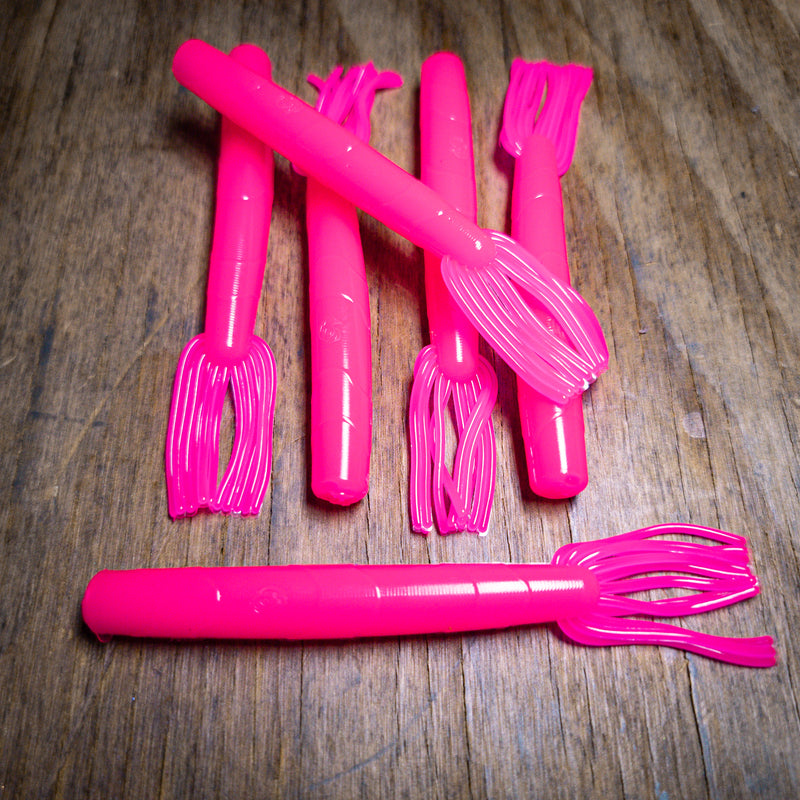 Hot Pink 4" Broomstick (6pk) - 99 Strikes Fishing Co