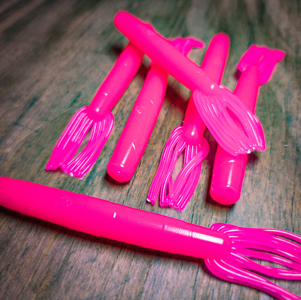 Hot Pink 4" Broomstick (6pk) - 99 Strikes Fishing Co