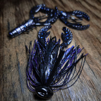 Blu Smoke Standup Football Jig w/ Matching Craws - 99 Strikes Fishing Co