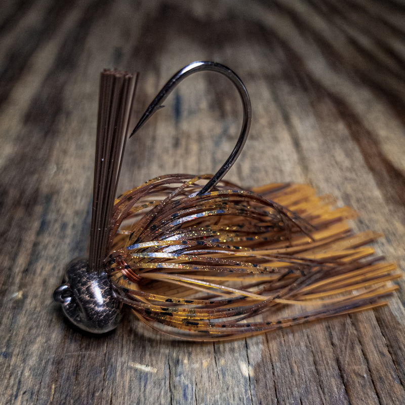 Whiskey Pumpkin Standup Football Jig - 99 Strikes Fishing Co