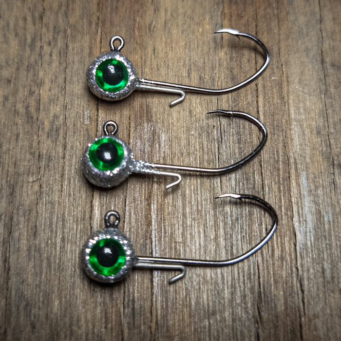 Chrome Trigger Strike Jig Head (3pk) - 99 Strikes Fishing Co