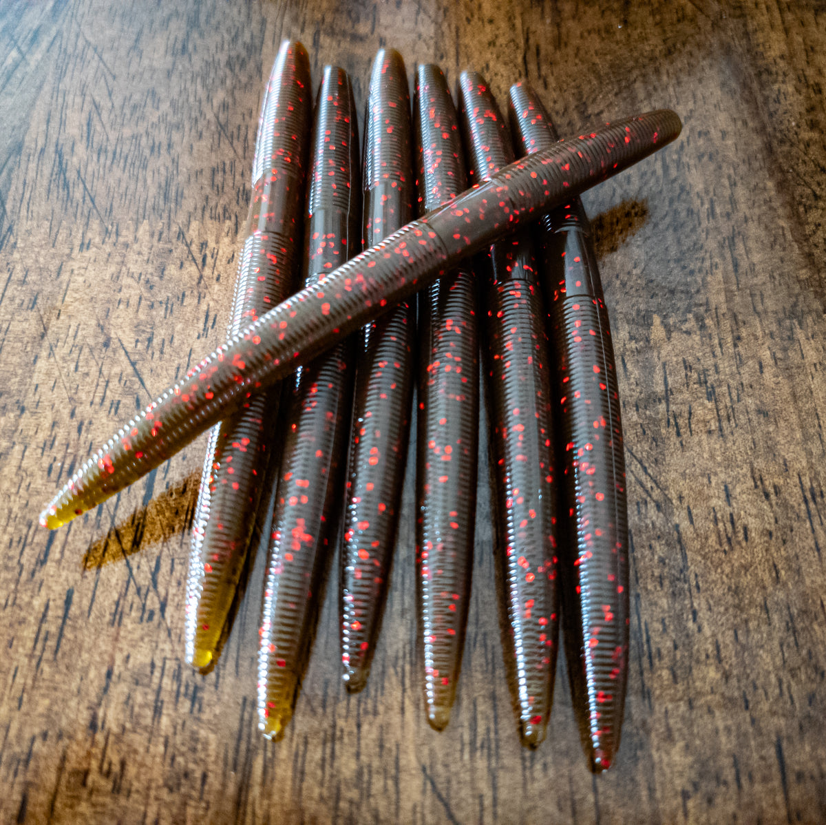 Shadow Pumpkin Red 5" Stick Worm (7pk)