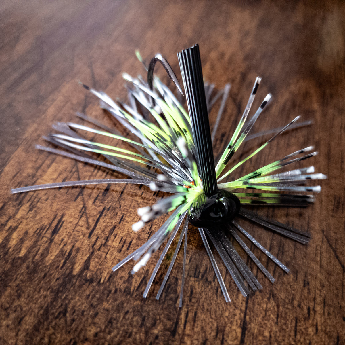 Chartreuse Smoke Mini Finesse Cut Stand-up Football Jig
