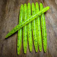 Chartreuse Pepper 5" Stick Worm (7pk) - 99 Strikes Fishing Co