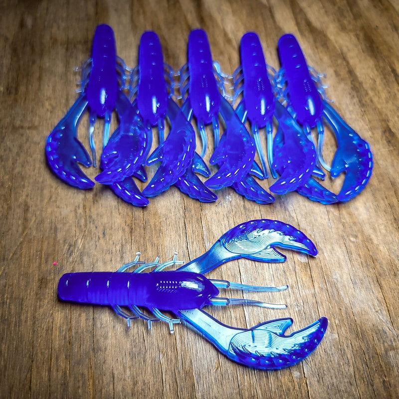 Flippin Blue 3.4" Rebel Craw (6pk) - 99 Strikes Fishing Co