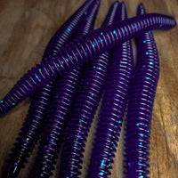 Junebug 6" Ribbed Worm (6pk) - 99 Strikes Fishing Co