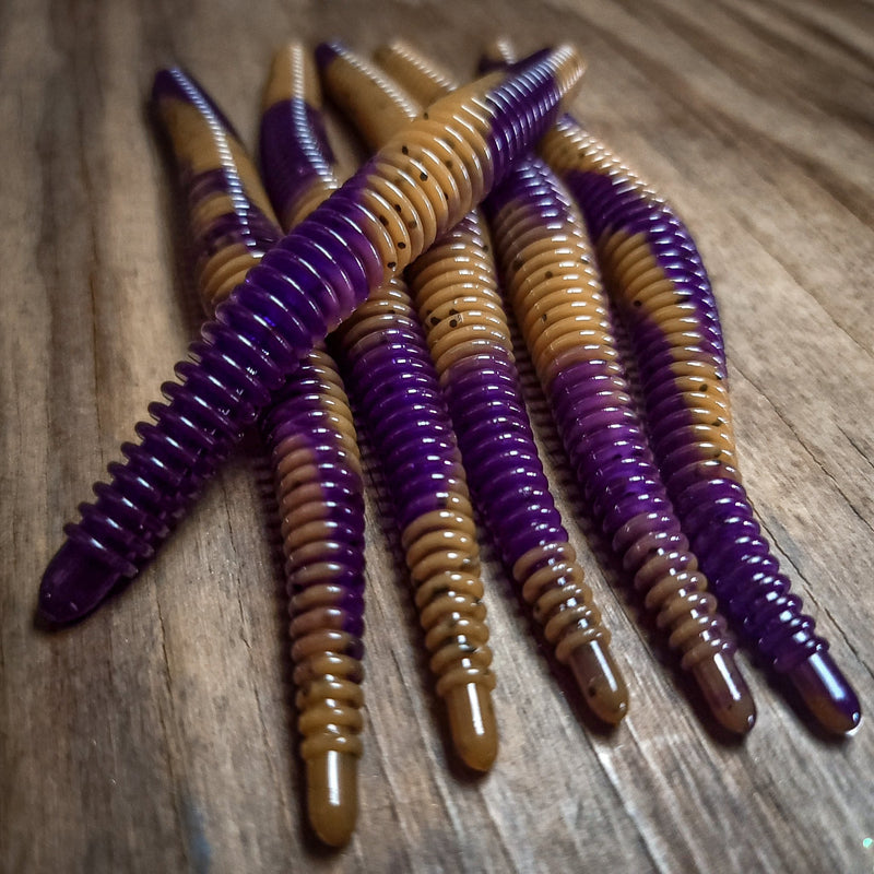 6 Ribbed Worms – 99 Strikes Fishing Co