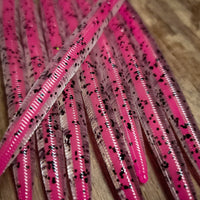 Pink Shimmer Core Shot Stick Worm (8 per Bag) - 99 Strikes Fishing Co