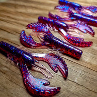 Plum Crazy 3.4" Craws (6pk) - 99 Strikes Fishing Co