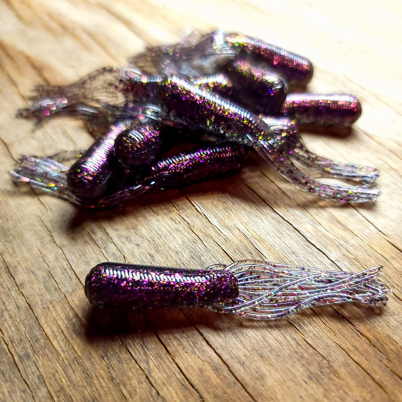 Plum Sorcery 2.5" Fantails VooDoo Premium Series (10pk) - 99 Strikes Fishing Co