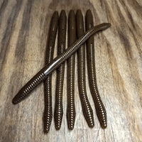 Shadow Pumpkin 6.25" Diamond Tail Worm (6pk) - 99 Strikes Fishing Co