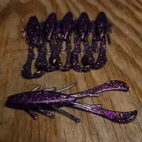 VooDoo Purple Hex 4.25" Hammer Beetle (6 pk) - 99 Strikes Fishing Co